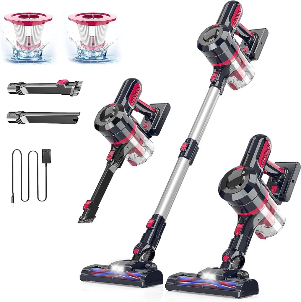 14000+ Positive 5.0 Revi ew s Cordless Vacuum Cleaner, Stick Vacuum Up to 35 Mins Runtime, 4-in-1 Vacuum Cleaner with 2200mAh Rechargeable Battery,Stick Vacuum for Hardwood Floor Pet Hair