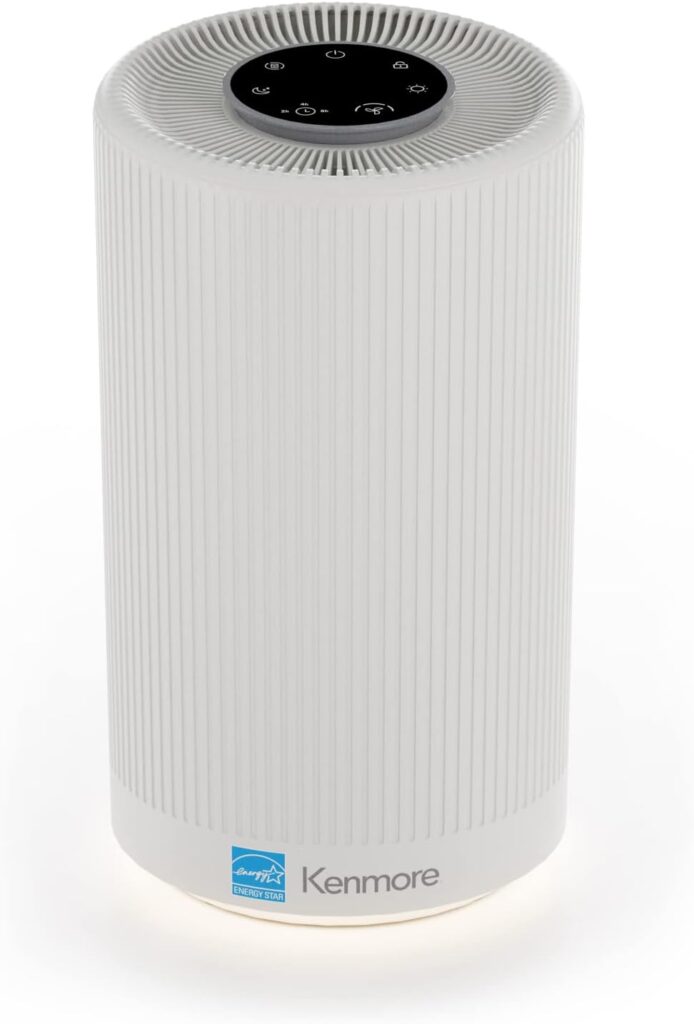 Kenmore PM1005 Air Purifier with H13 True HEPA Filter, Covers Up to 850 Sq.Foot, 25db SilentClean 3-Stage HEPA Filtration System for Office  Bedroom