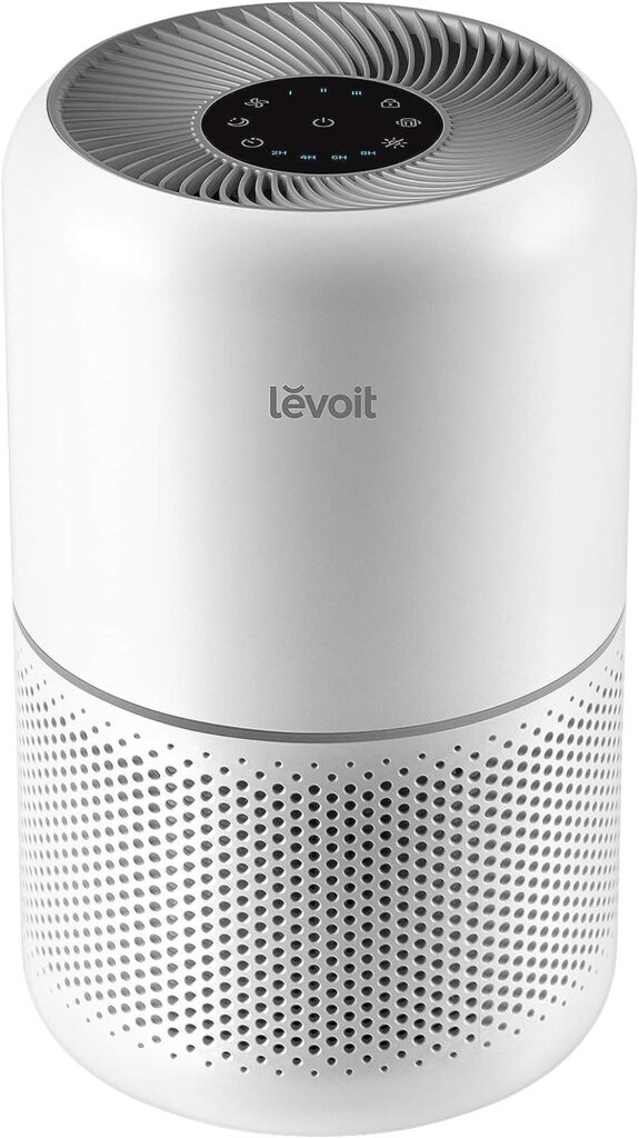 LEVOIT Air Purifier for Home Allergies Pets Hair in Bedroom, Covers Up to 1095 Sq.Foot Powered by 45W High Torque Motor, 3-in-1 Filter, Remove Dust Smoke Pollutants Odor, Core 300, White