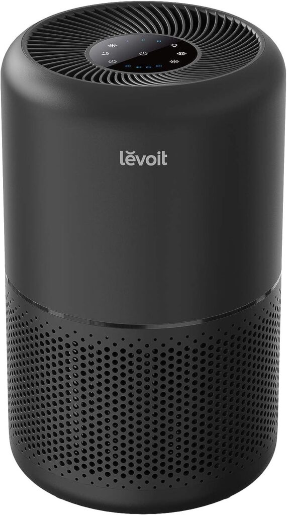 LEVOIT Air Purifier for Home Allergies Pets Hair in Bedroom, Covers Up to 1095 Sq.Foot Powered by 45W High Torque Motor, 3-in-1 Filter, Remove Dust Smoke Pollutants Odor, Core 300, Black : Home  Kitchen