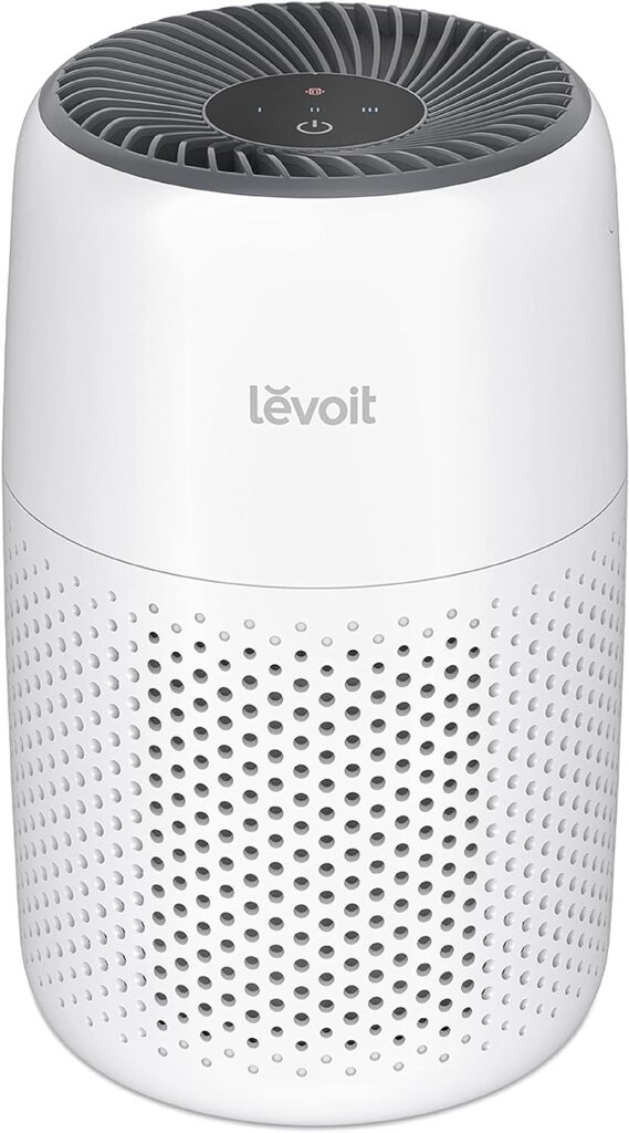 LEVOIT Air Purifiers for Bedroom Home, HEPA Filter Cleaner with Fragrance Sponge for Better Sleep, Filters Smoke, Allergies, Pet Dander, Odor, Dust, Office, Desktop, Portable, Core Mini, White : Home  Kitchen