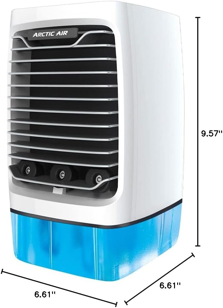 Arctic Air Chill Zone XL Evaporative Cooler with Oscillating Fan, Auto-Off Timer, Portable Fan with 4 Adjustable Speeds, 16-Hour Cooling Fan for Bedroom, Living Room, Office  More,White