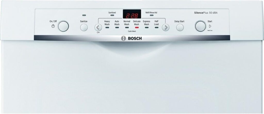 Bosch SHE3AR72UC Ascenta 24 White Full Console Dishwasher - Energy Star