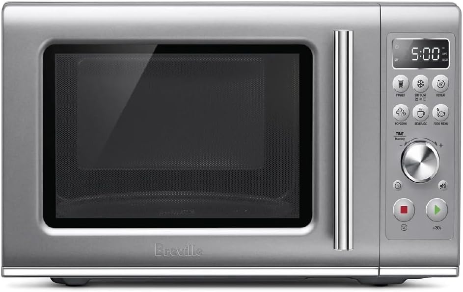 Breville Countertop Compact Wave Soft-Close Microwave Oven, Silver, BMO650SIL