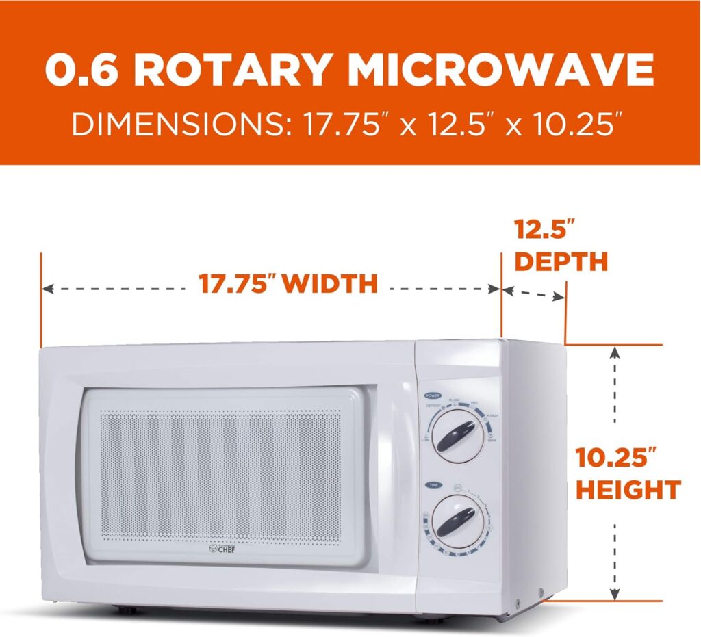 Commercial Chef CHM660 Counter Top Microwave, 0.6 Cubic Feet