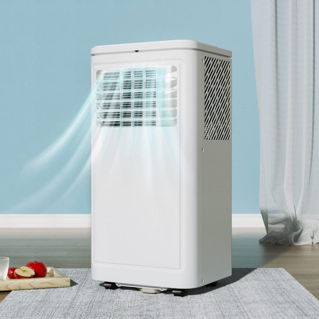 COWSAR Portable Air Conditioner, 8000BTU Air Conditioner Portable for Room Cooling Up 200sq.ft, Portable AC Unit with Dehumidifier and Fan and Remote Control  53dB Air Conditioner