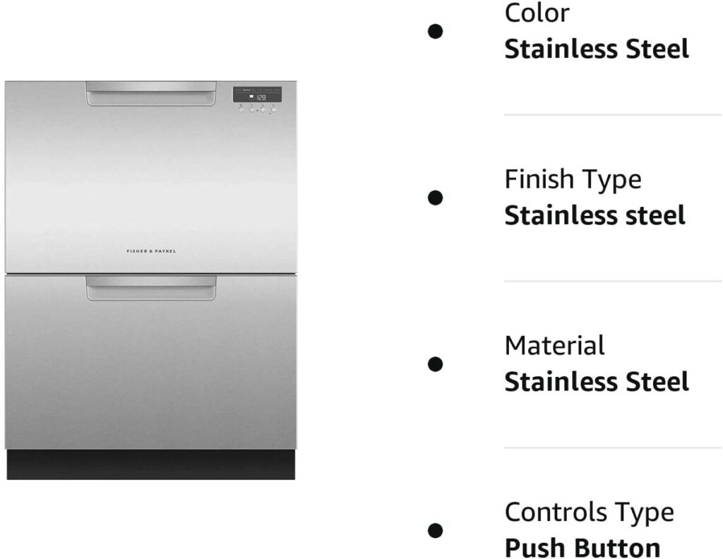 Fisher Paykel DD24DAX9N 24 Inch Drawers Full Console Dishwasher with 6 Wash Cycles, 14 Place Settings, Quick Wash, in Stainless Steel