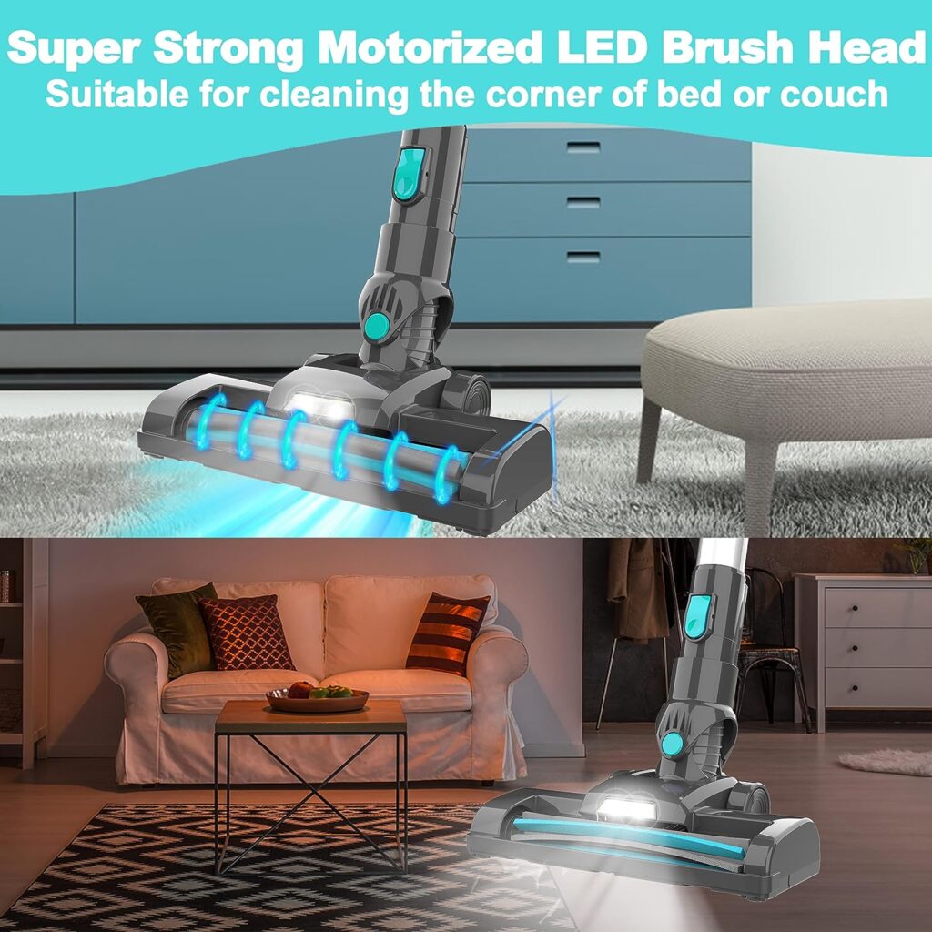 Foppapedretti 14000+ Positive 5.0 Revi ew s Cordless Vacuum, 25KPA Stick Vacuum Cleaner with 2200mAh Powerful Lithium Batteries, Up to 35 Mins Runtime Handheld Vacuum Cleaner for Carpet and Floor