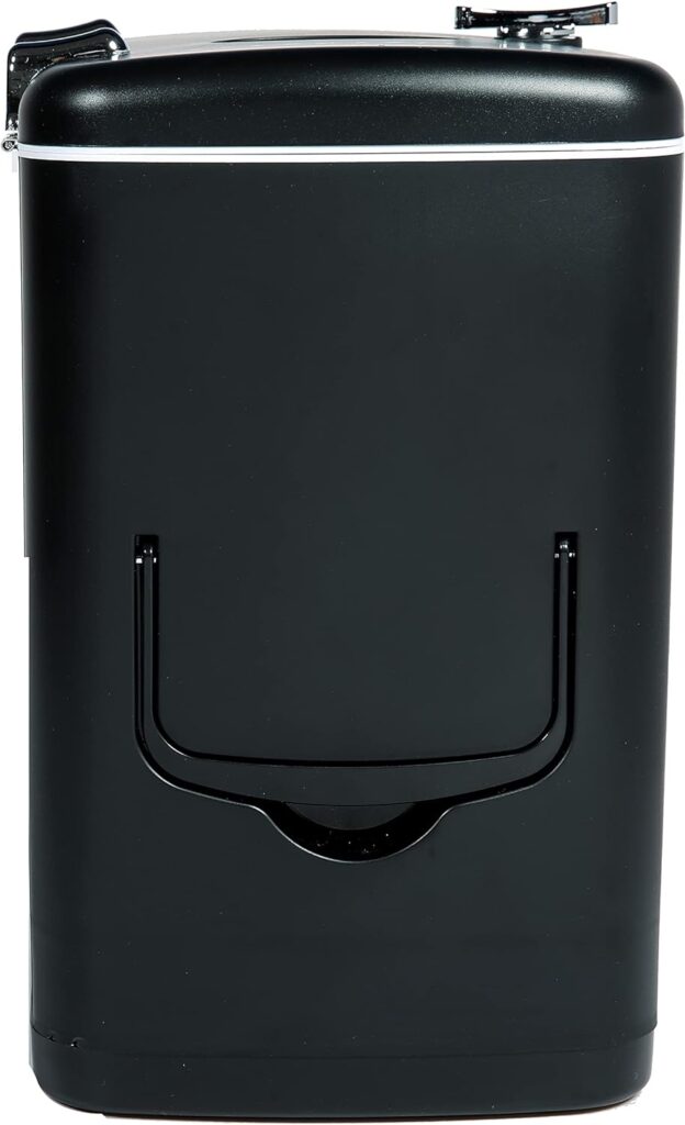 Frigidaire EFMIS175-BLACK Portable Mini Fridge-Retro Extra Large 9-Can Travel Compact Refrigerator, Black, 6 Liters