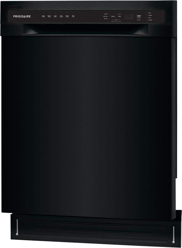 Frigidaire FFBD2420UB 24 Full Console Dishwasher with Stainless Steel Drum 12 Place Settings 6 Wash Cycles and Heated Drying System in Black