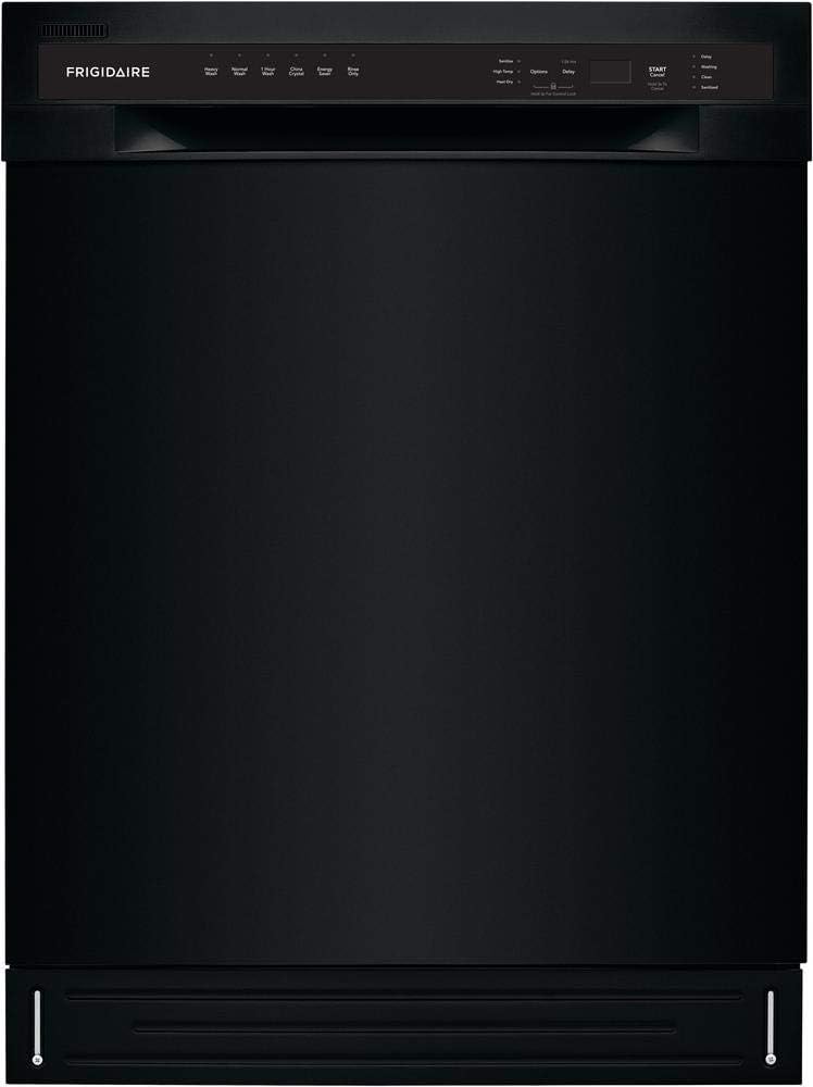 Frigidaire FFBD2420UB 24 Full Console Dishwasher with Stainless Steel Drum 12 Place Settings 6 Wash Cycles and Heated Drying System in Black