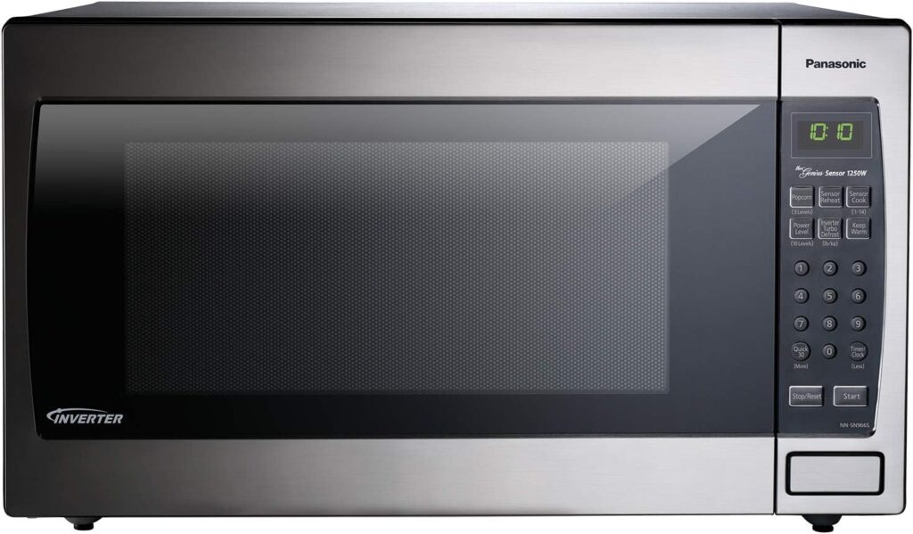 Panasonic Microwave Oven NN-SN966S Stainless Steel Countertop/Built-In with Inverter Technology and Genius Sensor, 2.2 Cubic Foot, 1250W