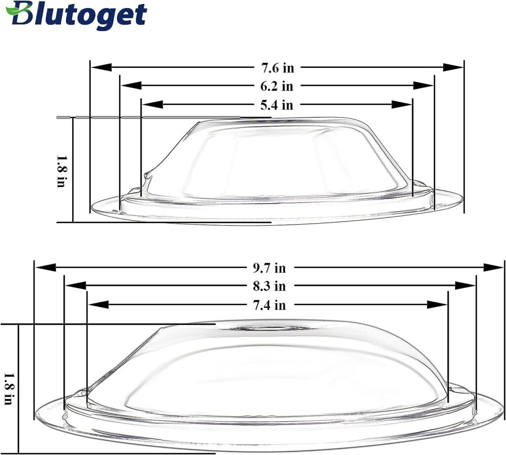 WB31M20 WB31M19 Porcelain Drip Pans by Blutoget - Compatible for GE Hotpoint Range Cooktop - Includes 2 6-Inch and 2 8-Inch Pans - 4 Pack (Black Porcelain)