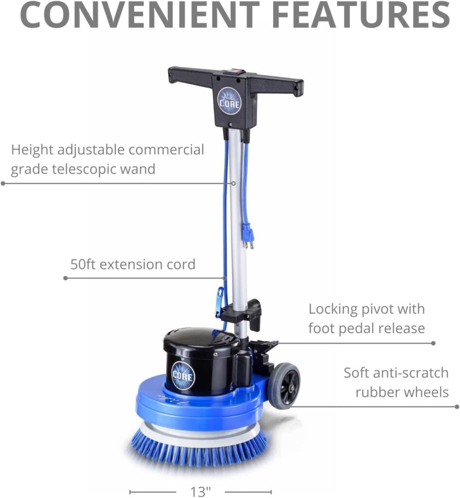 Prolux Core Floor Buffer - Heavy Duty Single Pad Commercial Floor Polisher and Tile Scrubber