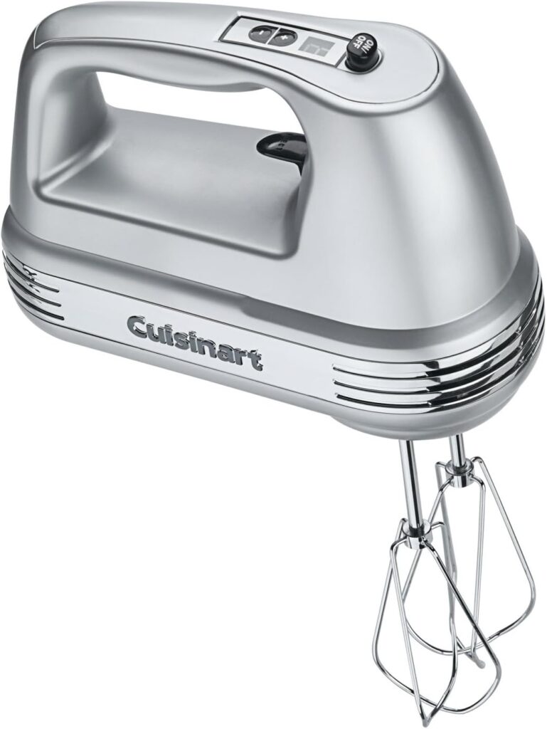 Cuisinart HM-90BCS Power Advantage Plus 9-Speed Handheld Mixer with Storage Case, Brushed Chrome