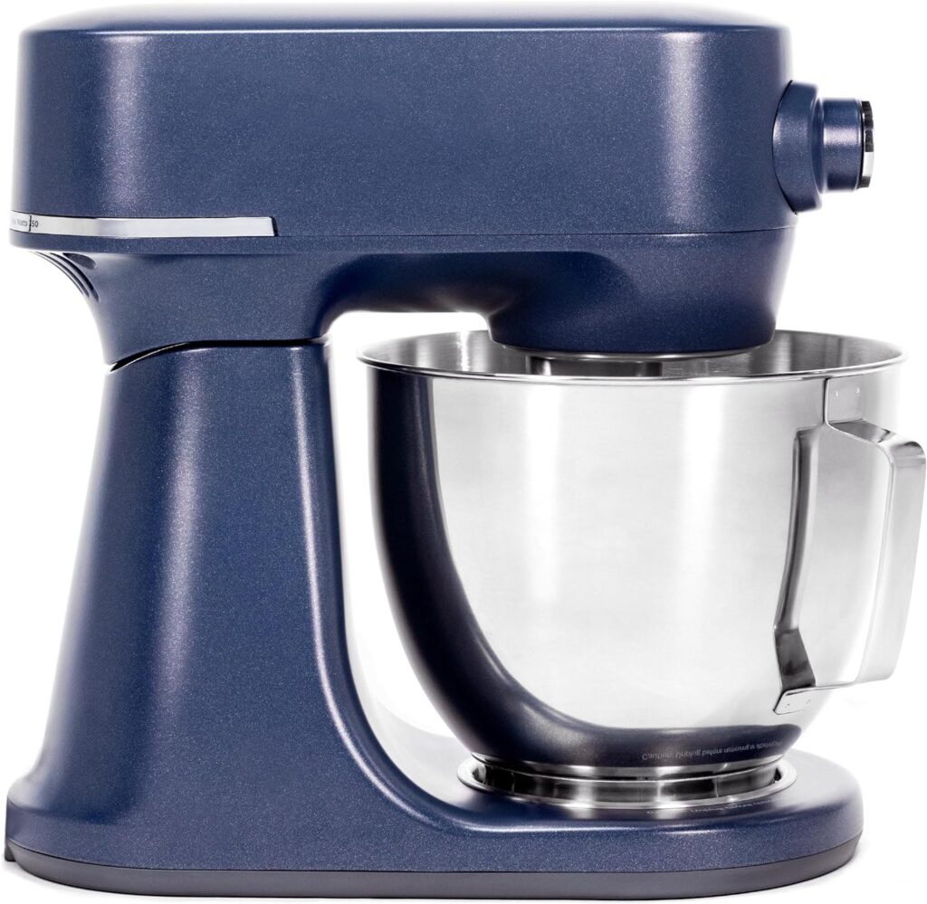 GE Tilt-Head Electric Stand Mixer | 7-Speed, 350-Watt Motor | Includes 5.3-Quart Bowl, Flat Beater, Dough Hook, Wire Whisk  Pouring Shield | Countertop Kitchen Essentials | Granite Gray