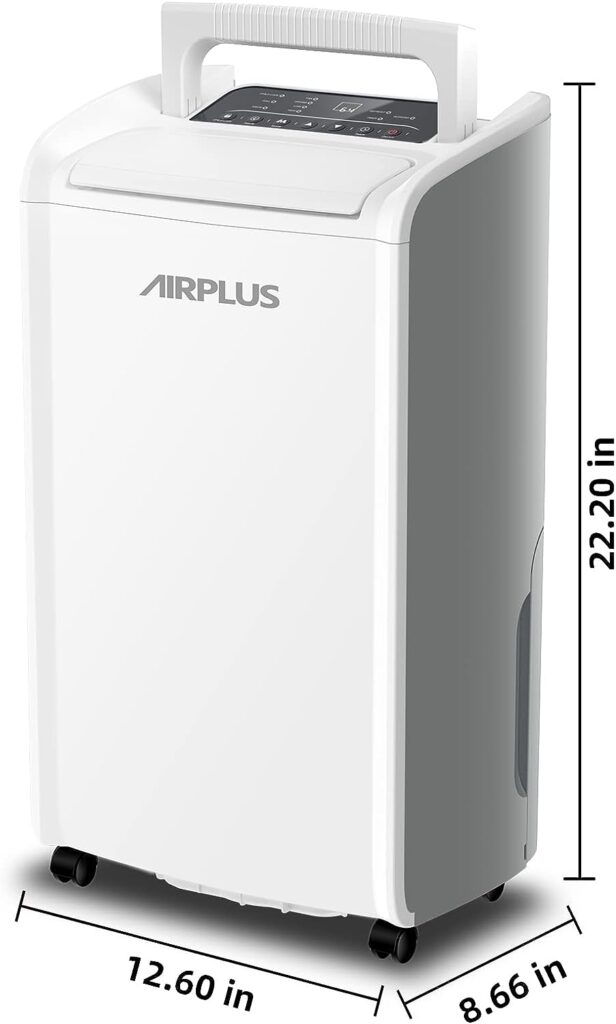 AIRPLUS 4,500 Sq.Ft 70 Pint Dehumidifiers for Basement and Home-with Drain Hose,Efficient,Energy-with Dual Protection and 4 Smart Modes,24H Timer,Defrost,for Large room