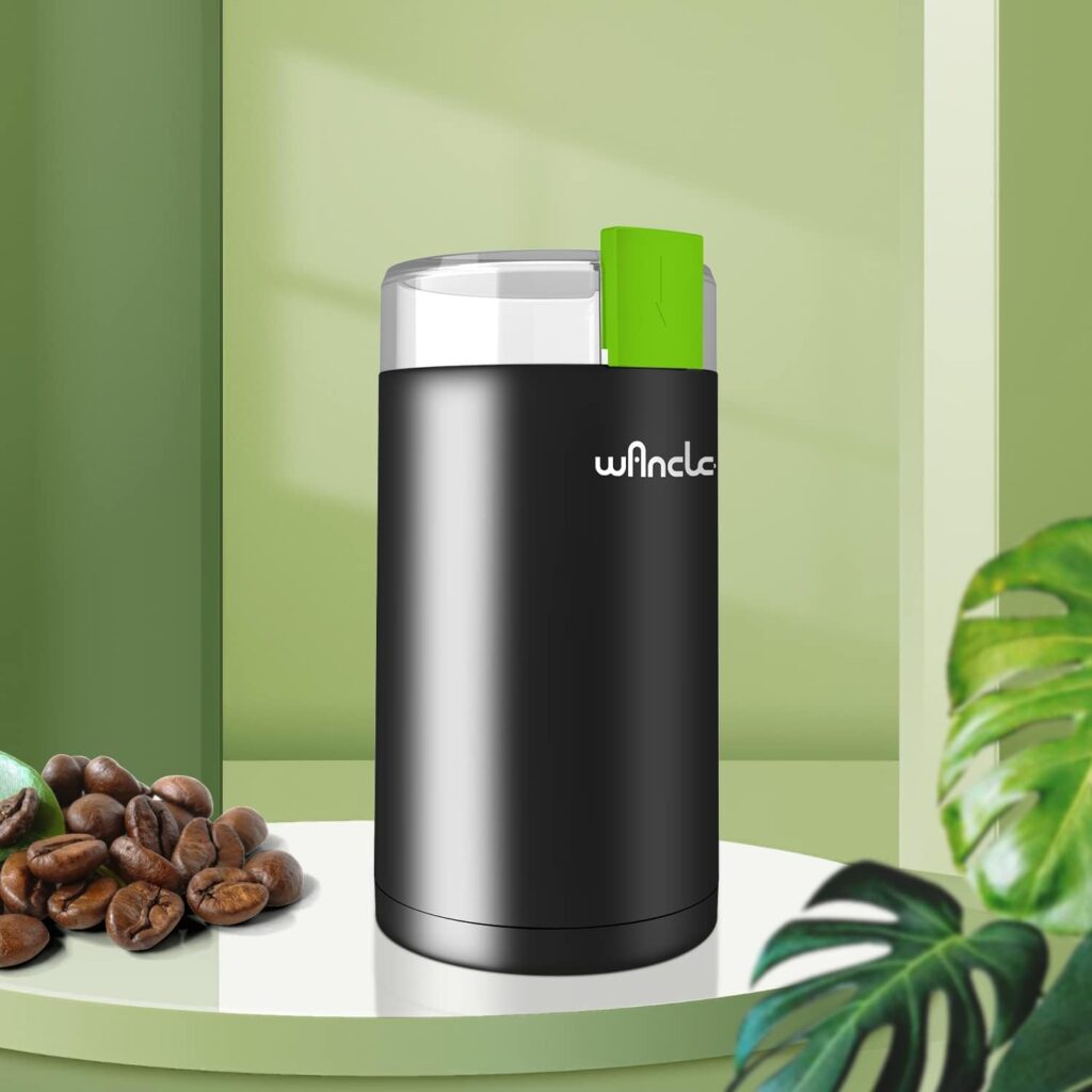 Coffee Grinder, Wancle Electric Coffee Grinder, Quiet Spice Grinder, One Touch Coffee Mill for Beans, Spices and More, with Clean Brush, Stainless Steel