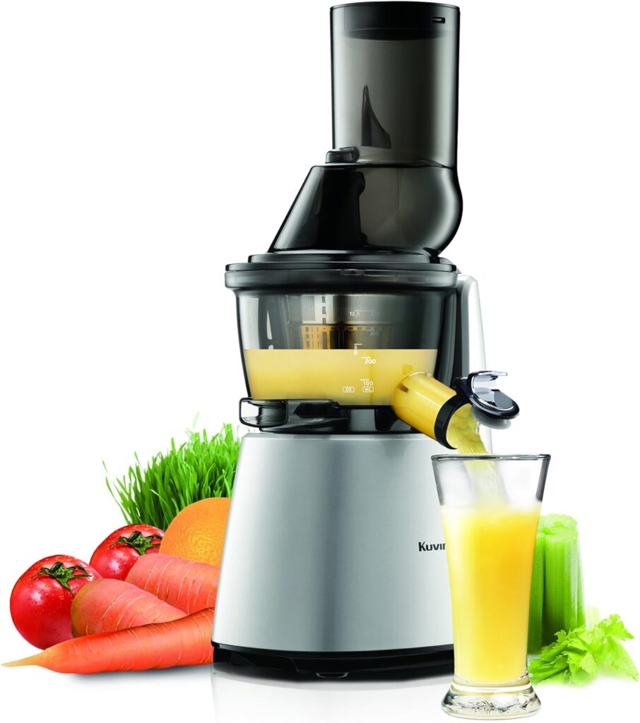 Kuvings Whole Slow Juicer Elite C7000S - Higher Nutrients and Vitamins, BPA-Free Components, Easy to Clean, Ultra Efficient 240W, 60RPMs-Silver, 25