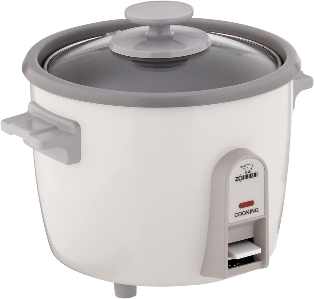 Zojirushi NHS-06 3-Cup (Uncooked) Rice Cooker, White (-WB)