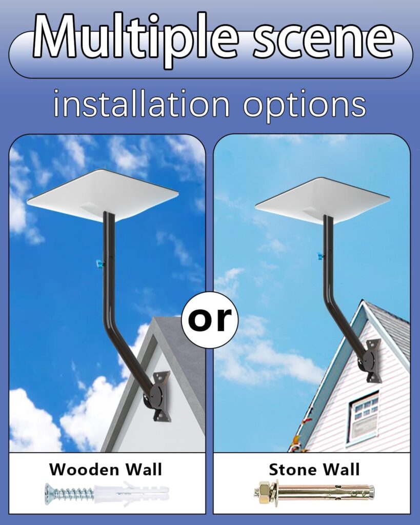 Adjustable Starlink Mounting Kit, 30 in Aspotify Starlink Long Wall Mount, Starlink Roof Mount, for Starlink Internet Kit Satellite, with Starlink Mount Adapter Compatible with V2 Starlink