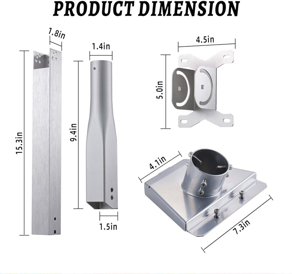 Starlink Gen 3 Adjustable Mount Kit Starlink Gen 3 Pipe Adapter, Starlink Gen 3/V3 Wall Mount, Roof Mount, Pole Mount, Long Wall Mount, Mounting Plate for Starlink Gen 3/V3 Standard Dish Antenna